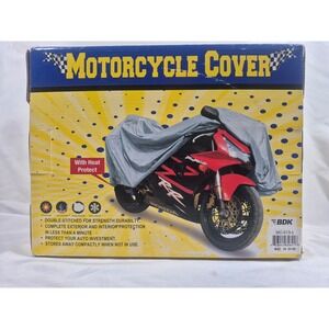 BDK Motorcycle Cover Gray Heat Protect Size Large MC-013-L 91"x39"x49" NIB